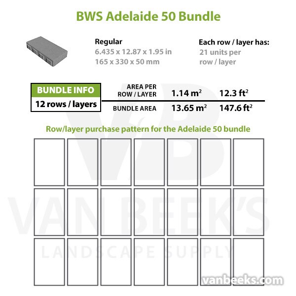 BWS Adelaide 50 Concrete Paver Van Beek's